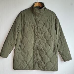 Marine Layer green dusty olive Copenhagen quilted jacket Lightweight Medium